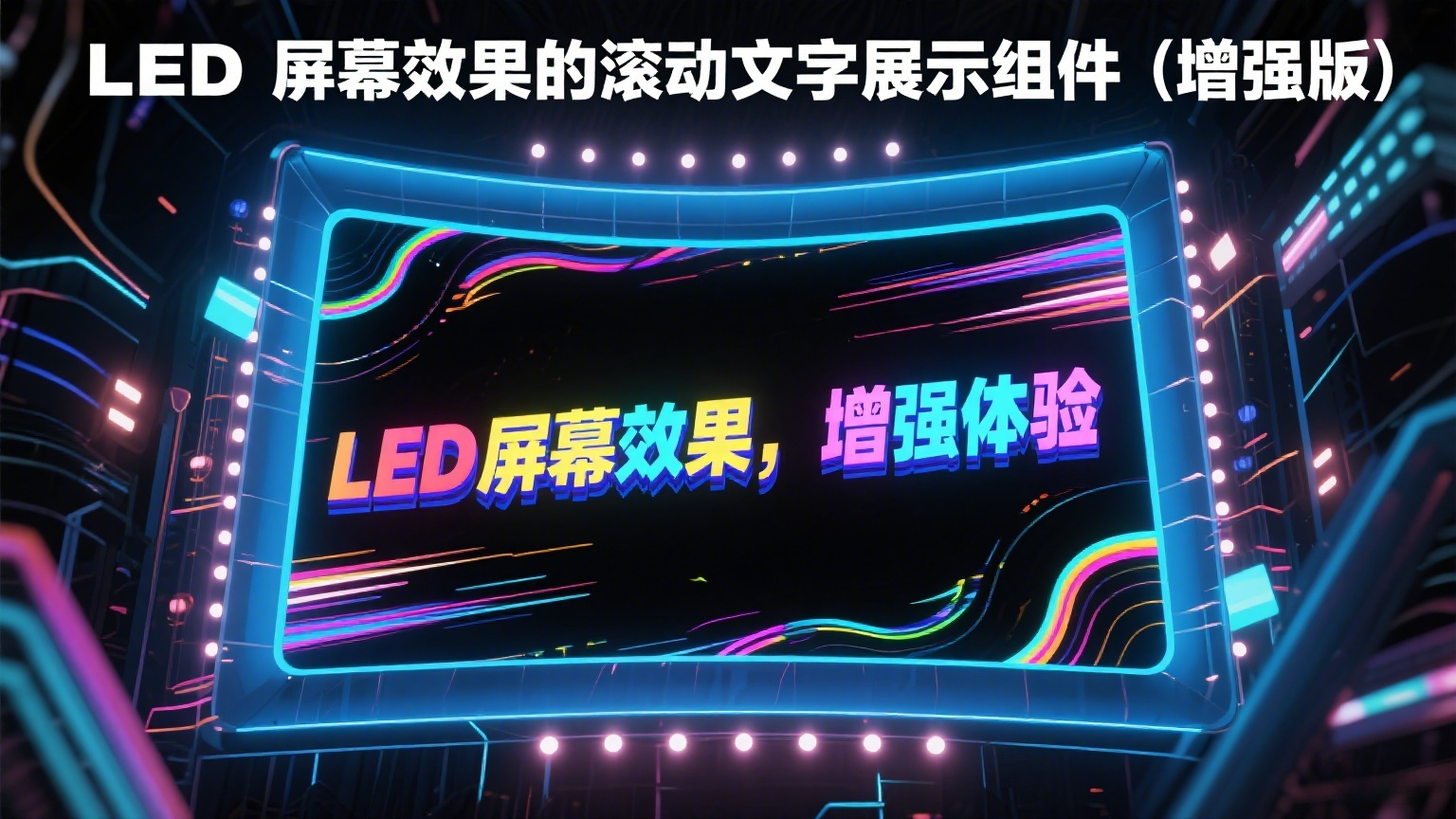 LED 屏幕效果的滚动文字展示组件（增强版）|黑猫BLOG