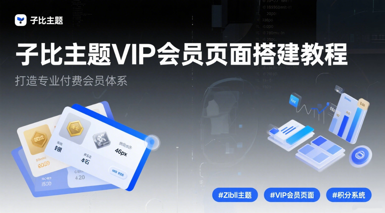 子比主题VIP会员页面搭建教程：打造专业付费会员体系|黑猫BLOG