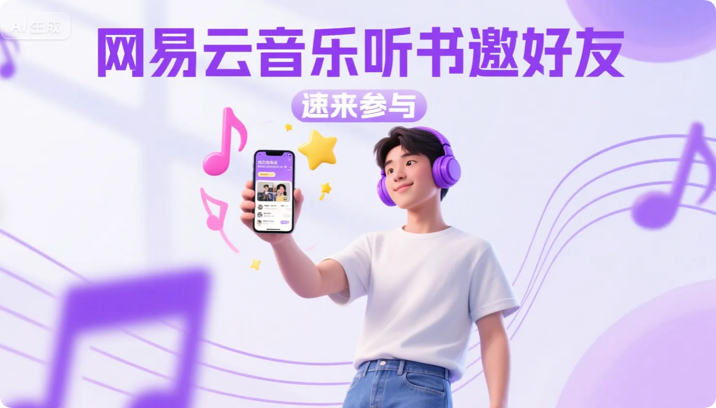 网易云听书邀好友，双方躺赢会员！1人1天，最高得57天-黑猫博客