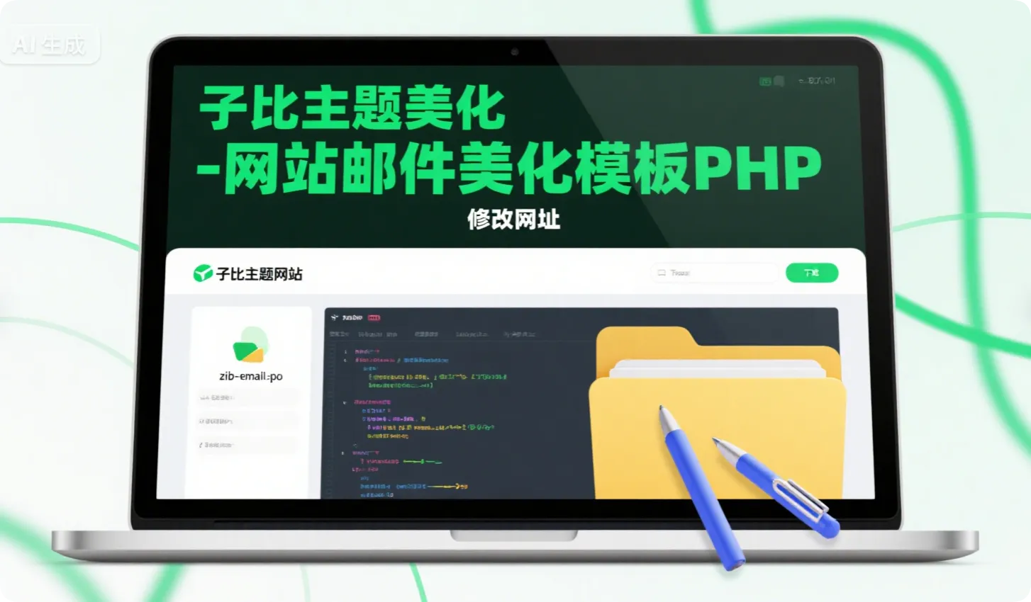 子比主题邮件美化！PHP模板一键搞定，小白也能改！-黑猫博客