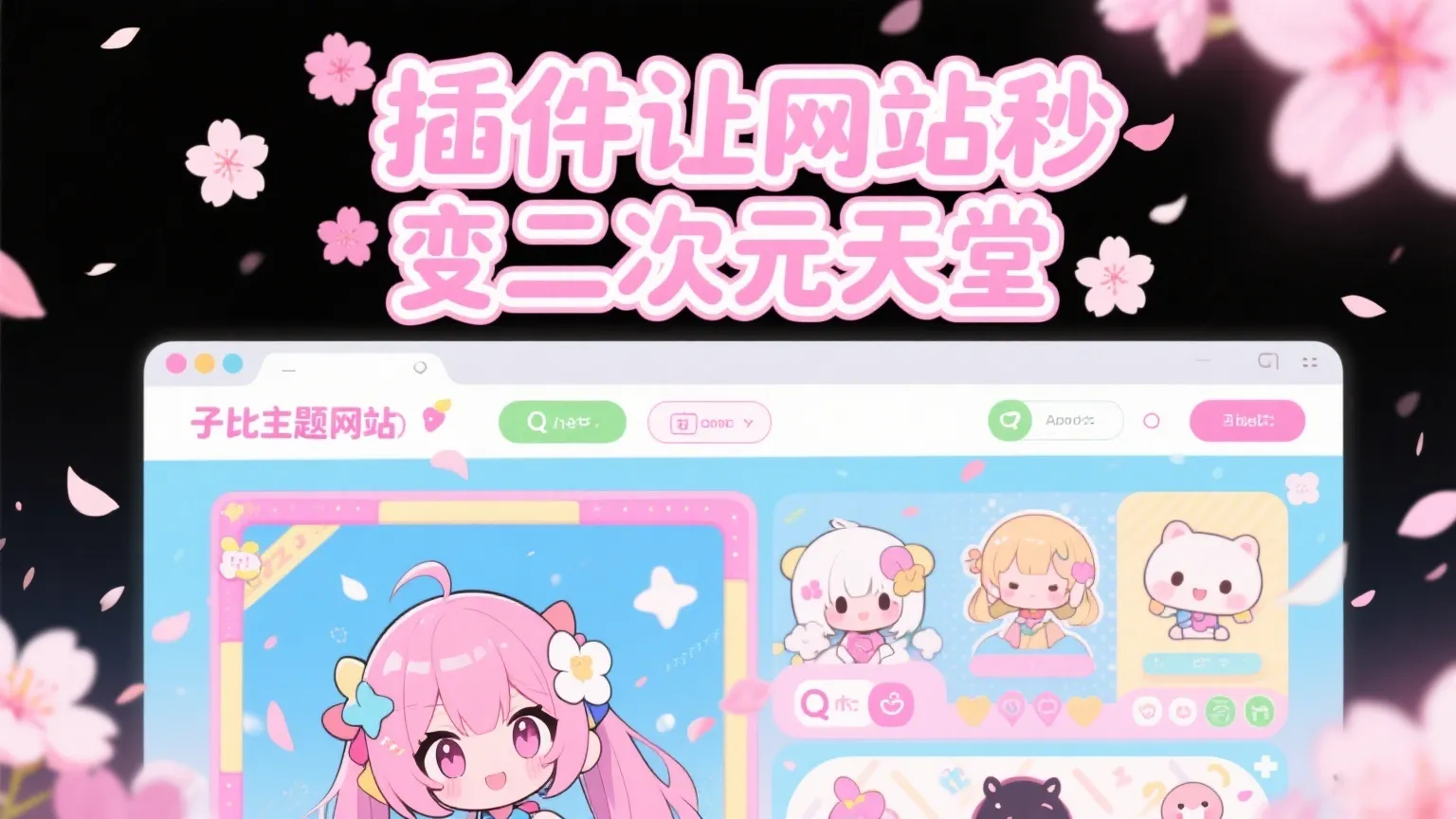 子比主题ACG开源美化插件修复版：100+萌系风格一键搞定-黑猫博客