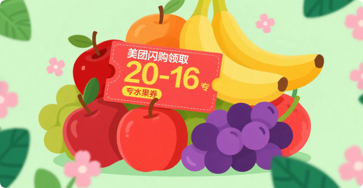 美团闪购领取20-16元水果券-黑猫博客