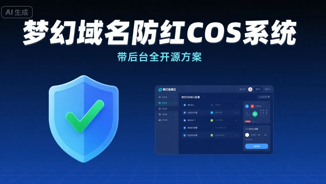 梦幻域名防红COS系统源码：带后台全开源-黑猫博客