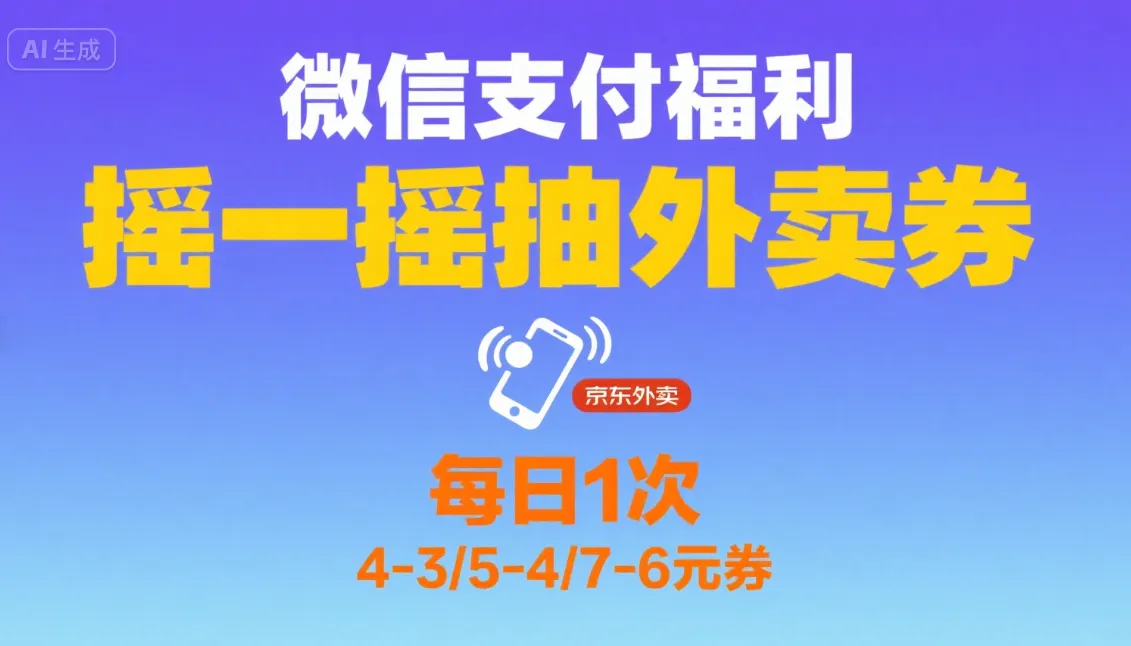 微信摇一摇福利：抽京东外卖叠加券攻略-黑猫博客