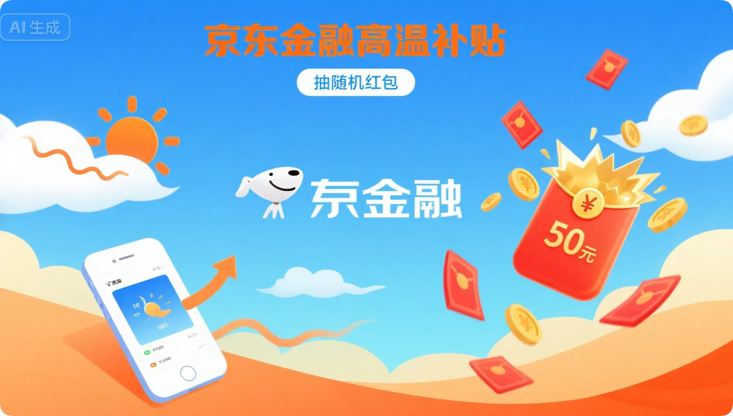 京东金融高温补贴抽随机红包-黑猫博客