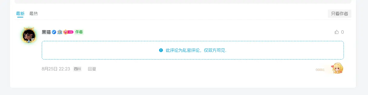 子比主题 – 私密评论功能（新版）
